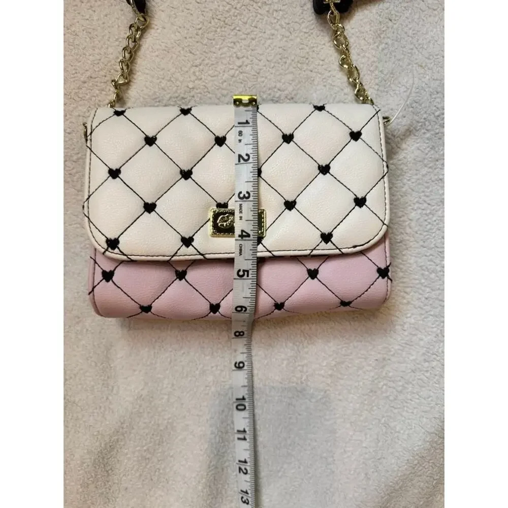 Luv Betsey by Betsey Johnson Quilted Crossbody Bag with Detachable Coin Pouch
